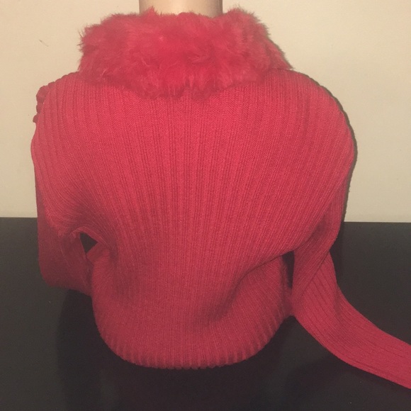 Women’s red sweatshirt top zip up zipper jacket - Picture 8 of 11